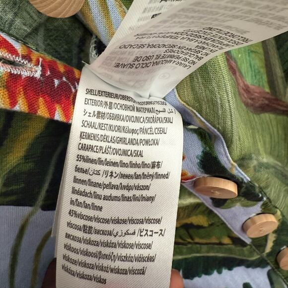 Farm Rio Blue Amazonia Forest Lenzing Ecovero Euroflax Jumpsuit - Picture 11 of 11